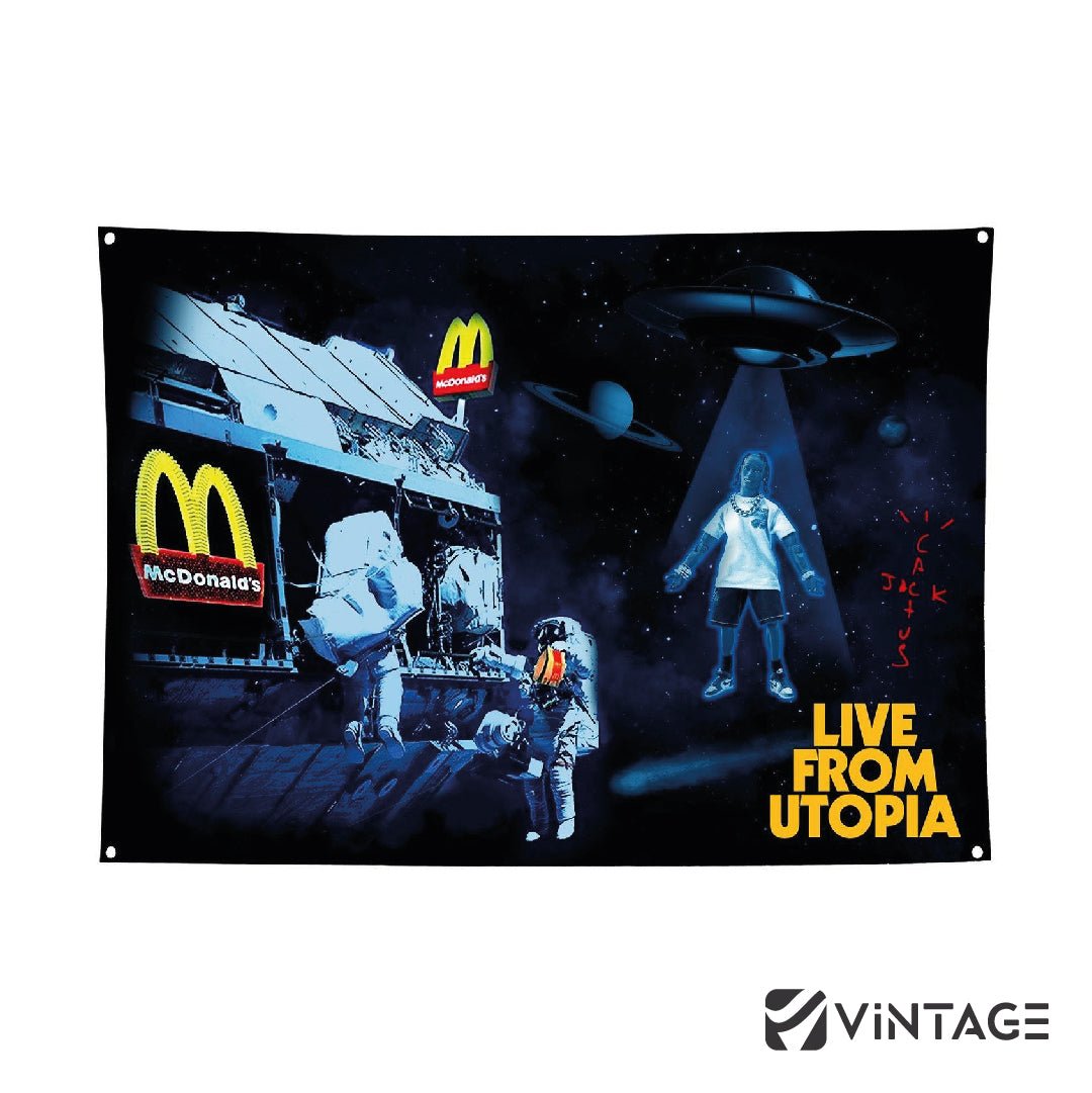 TRAVIS SCOTT X MCDONALD'S LIVE FROM UTOPIA FLAG – Thenorthstreet.in